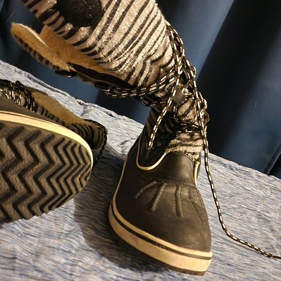 Zebra print winterboots women's - Picture 6 of 6